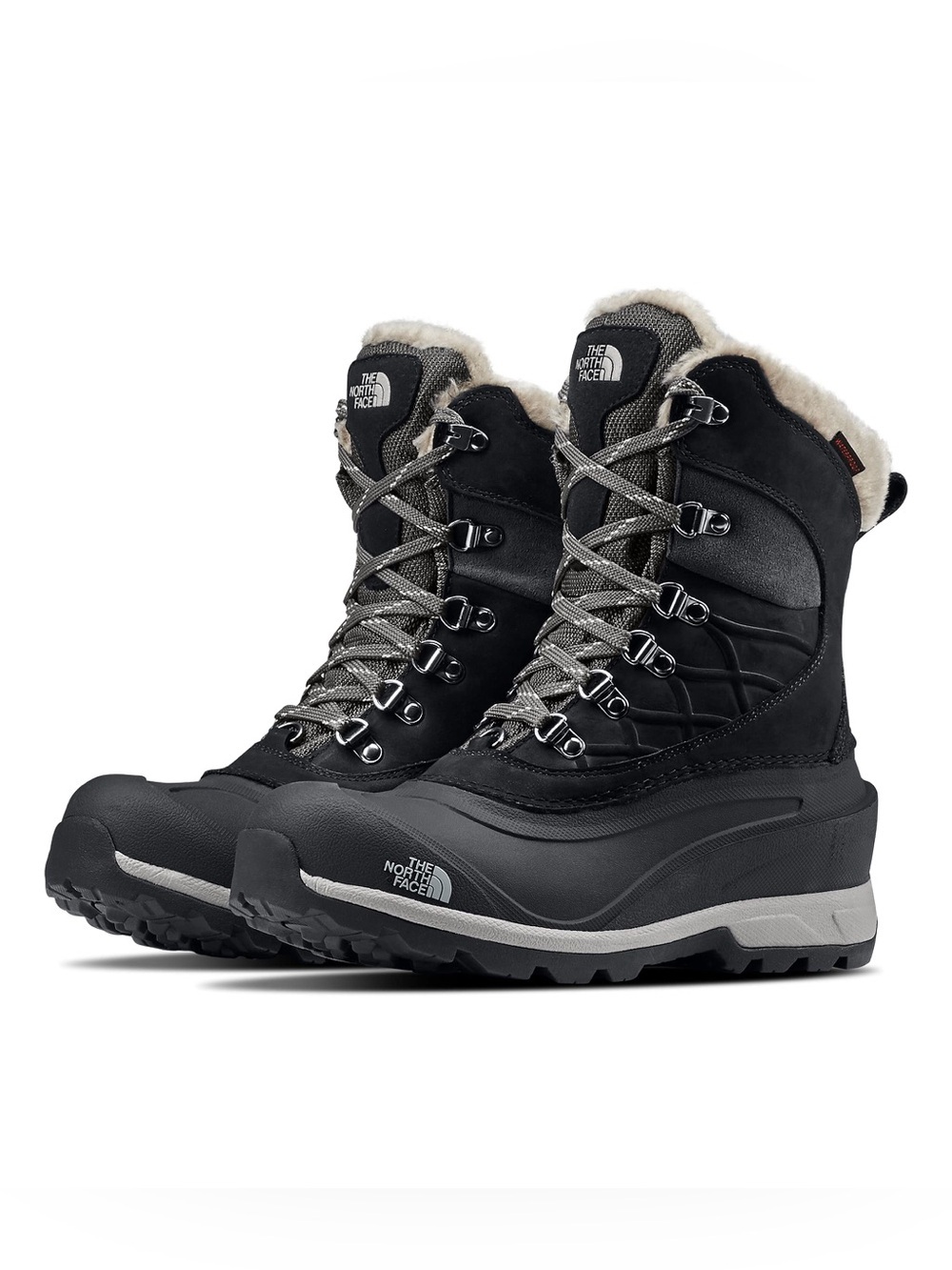 The North Face Women Black and Gray Insulated Snow Boots